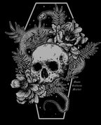Floral Skull sew-on back patch - Moon Goddess Market