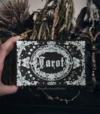 Engraved Tarot Card Box Wooden Trinket Box in two sizes - Moon Goddess Market