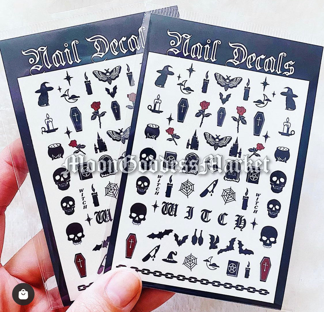 Halloween Horror Nail Decals - Moon Goddess Market