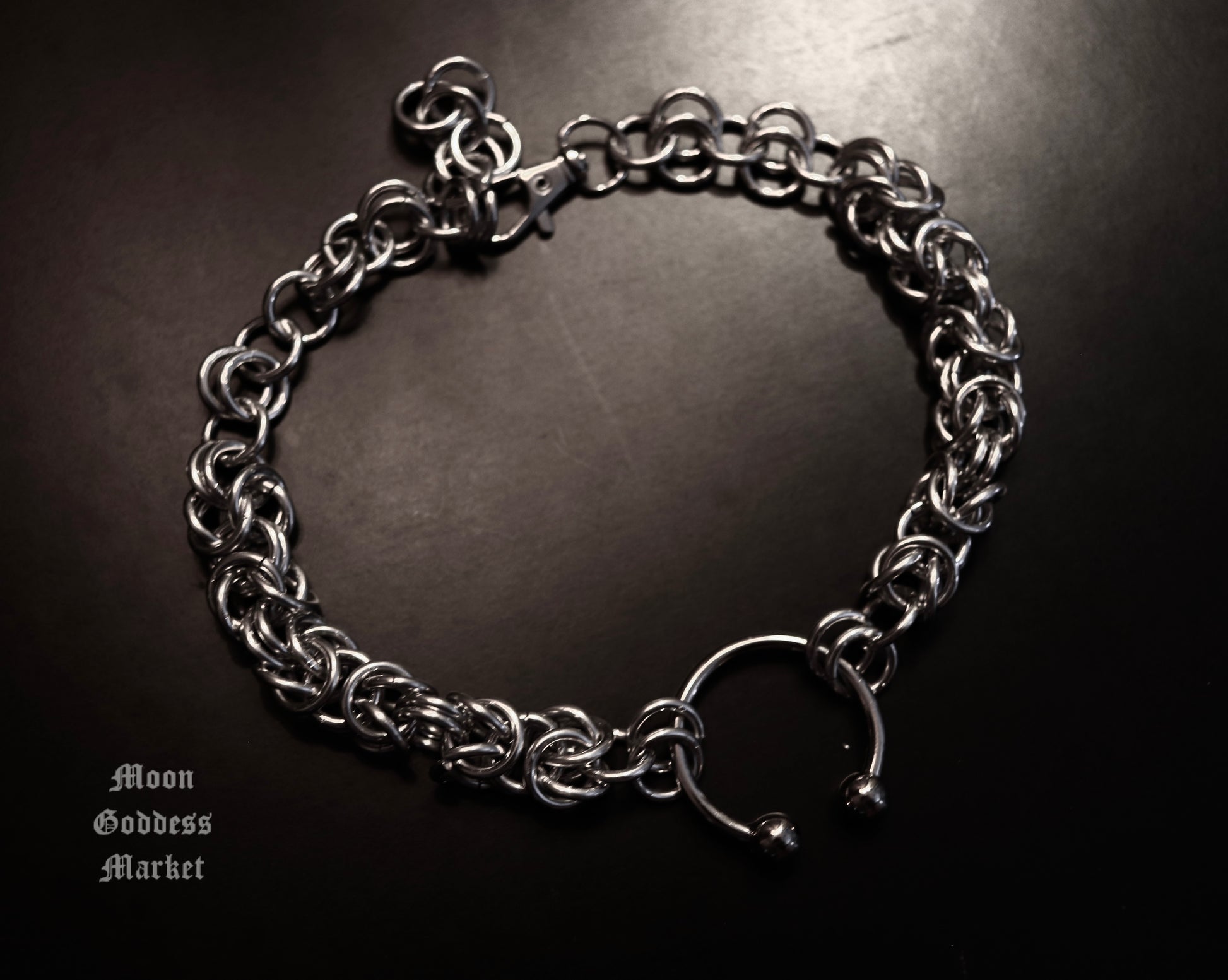 Chainmail Choker Piercing Necklace - Moon Goddess Market