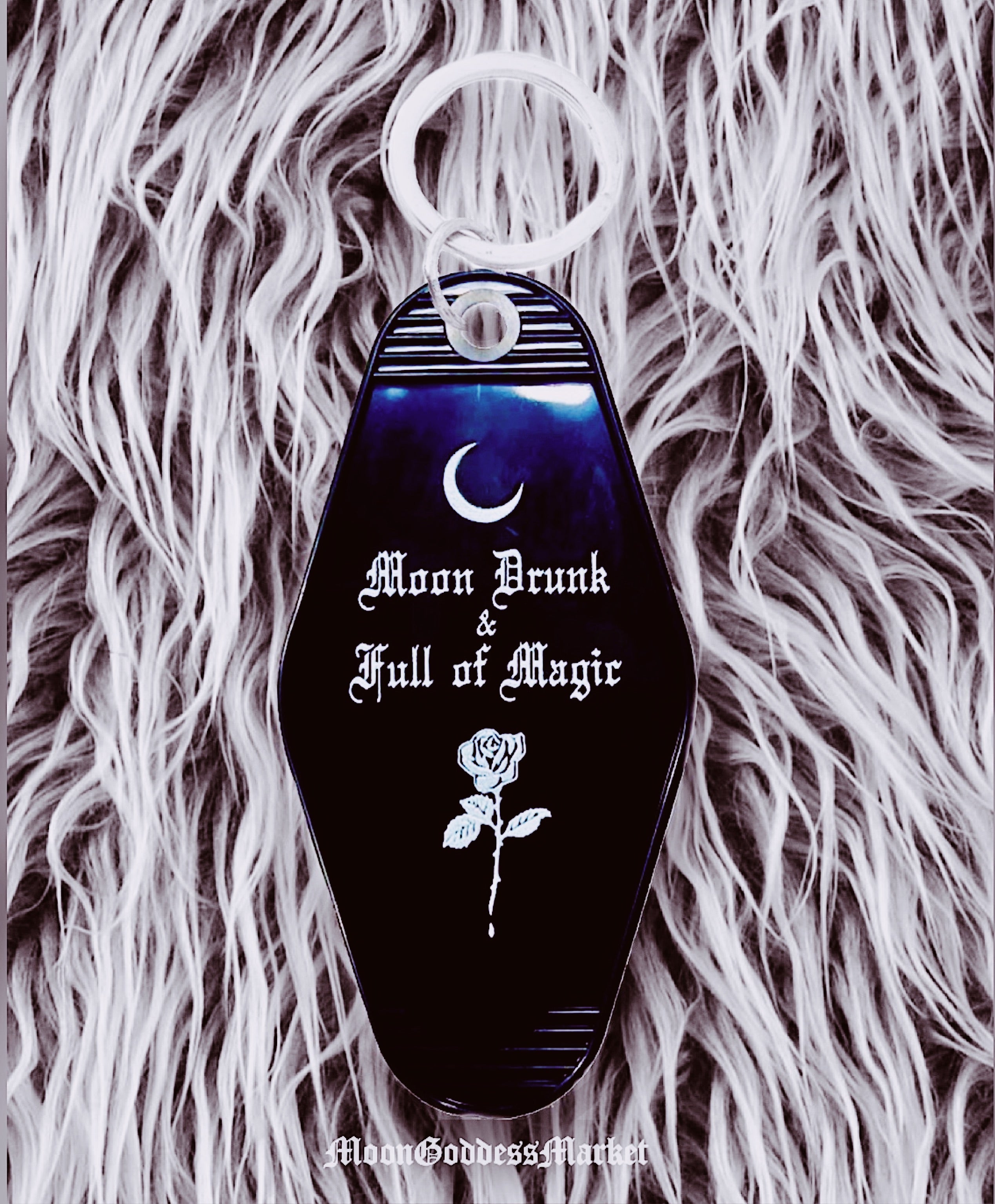 PREORDER Moon drunk and full of magic Keychain - Moon Goddess Market