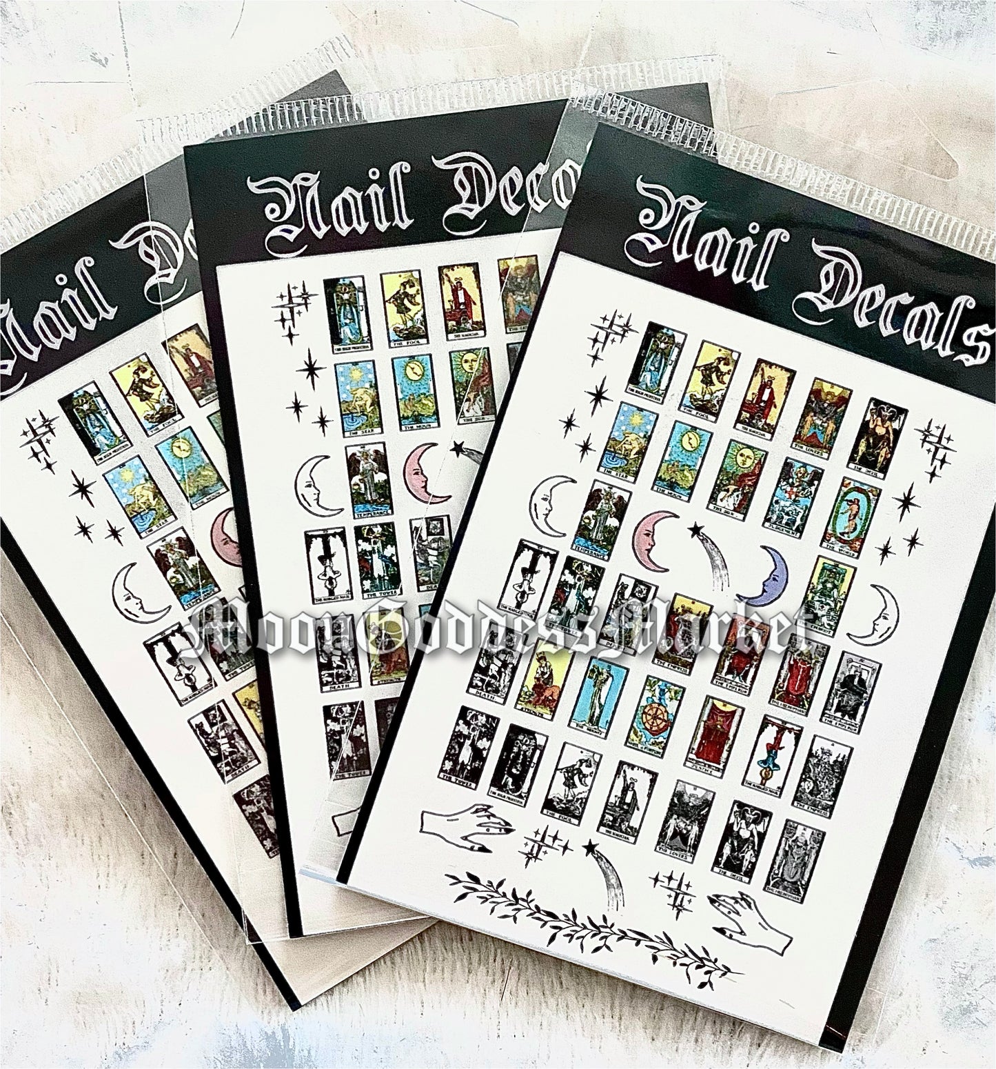 Tarot Card Nail Decals - Moon Goddess Market