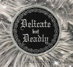 Delicate but Deadly Iron On Patch - Moon Goddess Market