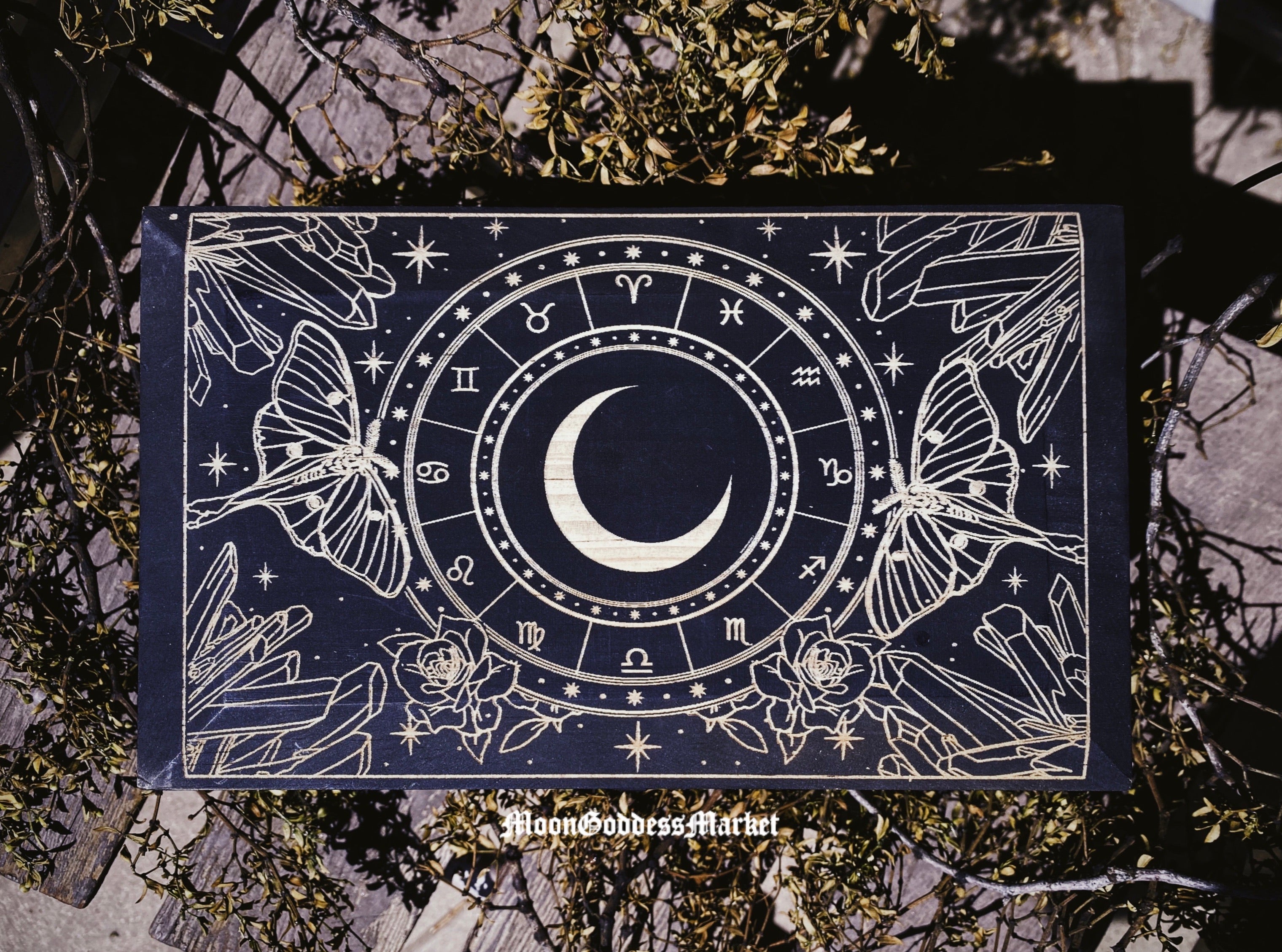 Moth Moon Large Trinket Box - Moon Goddess Market