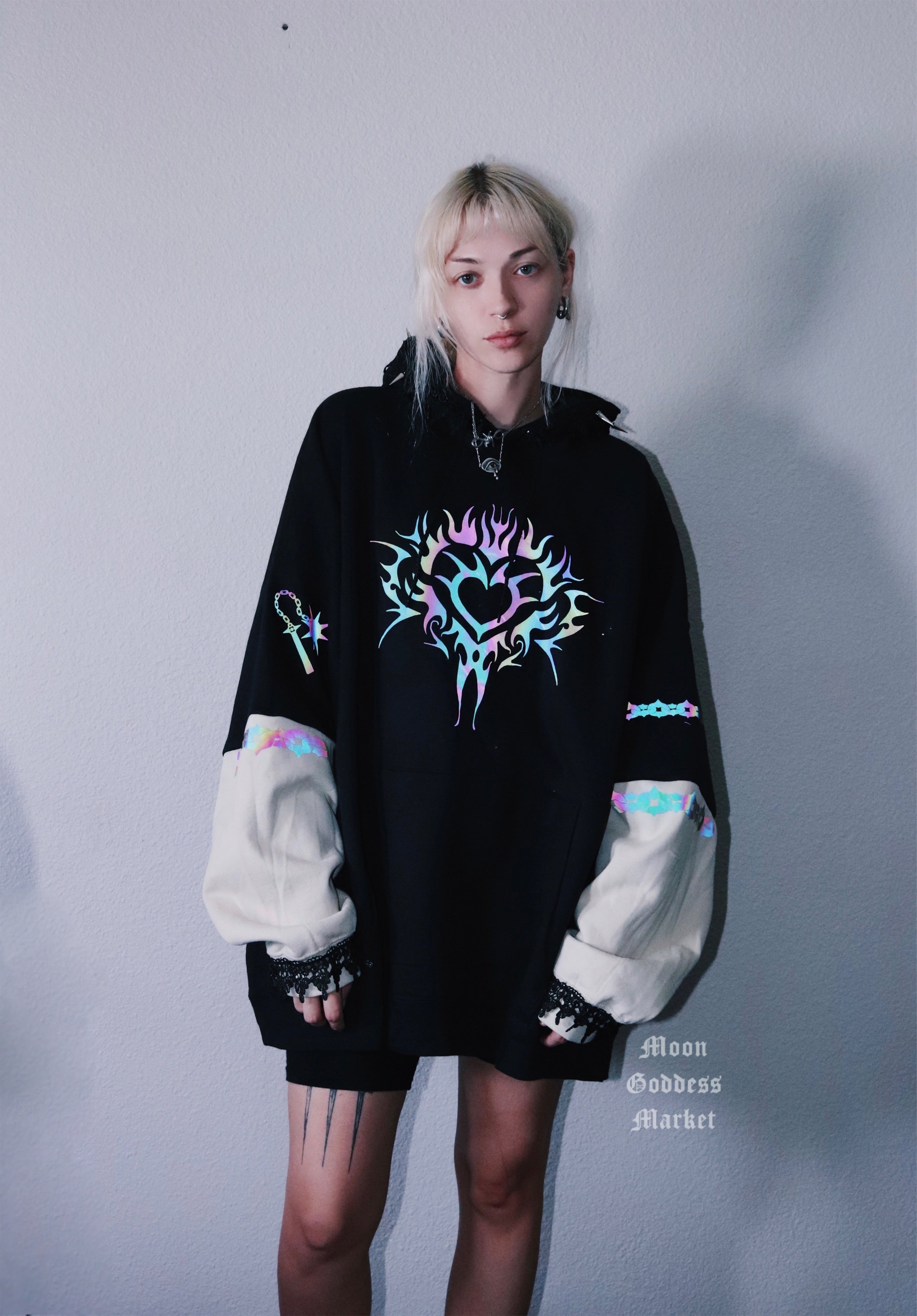 OOAK Oversized XXL Hoodie - Moon Goddess Market